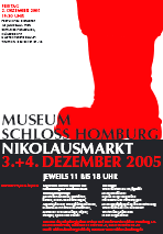 Verkleinerte Abbildung des Plakates zum Nikolausmarkt 2005 in Schloss Homburg