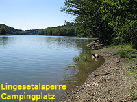 Lingesetalsperre Badestelle Campingplatz