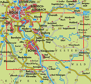 Kartenausschnitt aus der Radwanderkarte Nr. 48