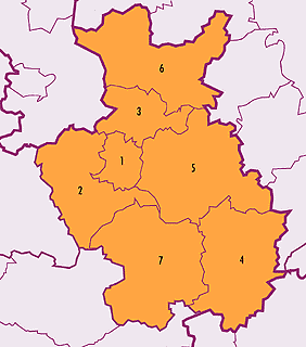 Kartenausschnitt einer Regionalkarte aus Nordrhein-Westfalen