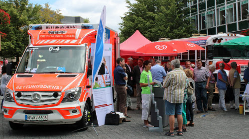 Der Rettungsdienst des Oberbergischen Kreises informierte über Soforthilfen im Notfall. (Foto: OBK)