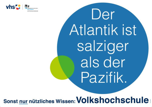 Ein Plakat der Werbekampagne "Nützliches Wissen". (Foto/ Grafik: VHS Oberberg)