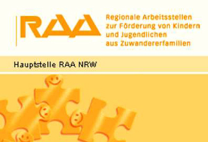 Ausschnitt aus der Homepage RAA Köln mit Link zur Homepage www.raa.de/raa-koeln.html