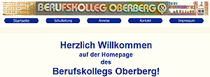 Ausschnitt aus der Homepage des Berufskollegs Dieringhausen