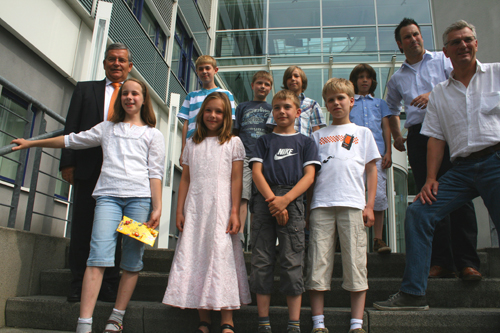 Grundschüler des Mathematik-Landeswettbewerbs wurden im Kreishaus geehrt.  Foto: obk.