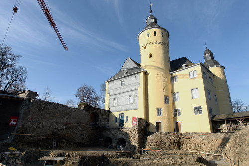 Vorbereitung für die Schlosserweiterung Gläserne Pavillons (Foto:OBK)