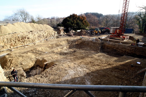 Die Bauarbeiten zur Erweiterung von Schloss Homburg schreiten voran  (Foto:OBK)