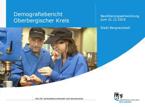 Das Titelblatt der Präsentationen über die Bevölkerungsentwicklung im Oberbergischen. (Grafik: OBK)