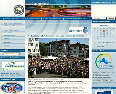 Homepage der Stadt Gummersbach mit Link zur Homepage Homepage der Stadt Gummersbach mit Link zur Homepage