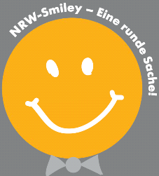 Logo NRW-Smiley - Eine runde Sache! mit Link zur Internet-Seite Smiley-Vergabe im Oberbergischen Kreis
