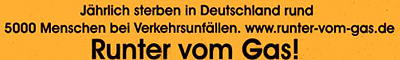 Text auf den Umschlägen des Oberbergischen Kreises, mit dem Bescheide wegen erhöhter Geschwindigkeit versandt werde: "Jährlich sterben in Deutschland rund 5000 Menschen bei Verkehrsunfällen - Runter vom Gas!" Text auf den Umschlägen des Oberbergischen Kreises, mit dem Bescheide wegen erhöhter Geschwindigkeit versandt werde: "Jährlich sterben in Deutschland rund 5000 Menschen bei Verkehrsunfällen - Runter vom Gas!"