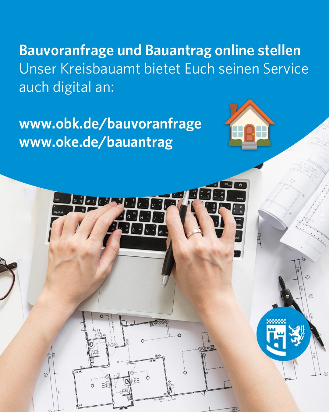 Bauanträge könnt ihr bei unserem Kreisbauamt bequem online stellen! 💻

👍Auch die Bauvoranfrage ist digital möglich. Diese hilft Euch, wichtige Fragen schon vor der Abgabe des Bauantrags zu klären - etwa zur planungsrechtlichen Zulässigkeit Eures Bauvorhabens. 🏘️

Weitere Informationen und die Zugangsmöglichkeiten findet Ihr in unserem Serviceportal:

👉www.obk.de/bauantrag⁠
👉www.obk.de/bauvoranfrage⁠