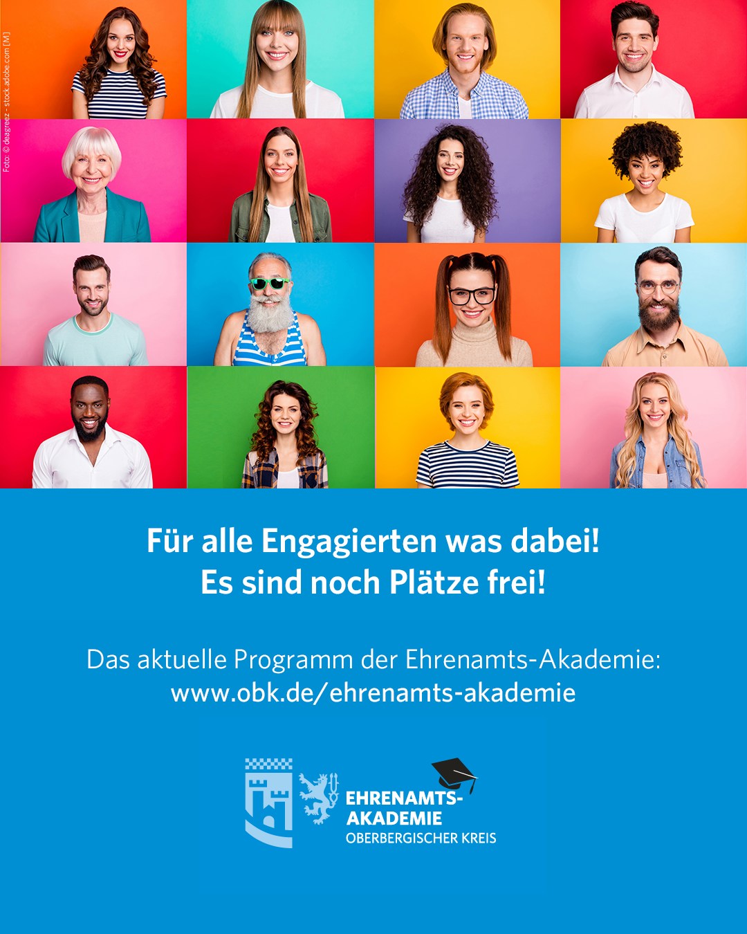Es sind noch Plätze frei!
Entdeckt jetzt das vollständige Programm der Ehrenamts-Akademie und startet bei Eurem Ehrenamt bzw. in Eurem Verein durch:
👉 www.obk.de/ehrenamts-akademie
.................................

💪 Die Ehrenamts-Akademie ist ein Gemeinschaftsprojekt!

Unsere Fachstelle für bürgerschaftliches Engagement und Ehrenamt gestaltet dass Programm gemeinsam mit diesen Bildungsträgern:

🎓 kreiseigene Volkshochschule Oberberg
🎓 Katholisches Bildungswerk - @bildungswerk_obk
🎓 Katholische Familienbildungsstätte Haus der Familie - @hausderfamiliewipperfuerth
🎓 Evangelische Erwachsenenbildungswerk / Evangelischer Kirchenkreis An der Agger

🤗 Wir freuen uns, wenn wir euch bald in der Ehrenamts-Akademie begrüßen dürfen!

#ehrenamt #ehrenamtsakademie #engagement #verein #engagiert #oberbergischerkreis #meinschönsterlandkreis