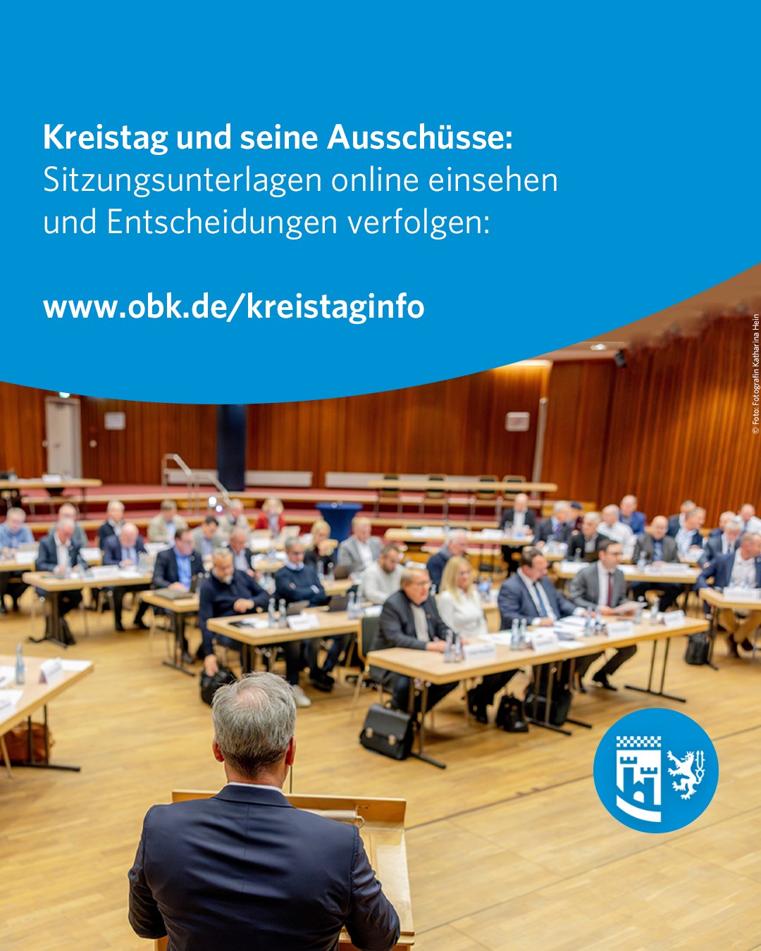 Kennt ihr eigentlich schon unser Kreistagsinformationssystem? Dort könnt Ihr Euch die Sitzungsunterlagen des Kreistags und der Ausschüsse anschauen. Über das System könnt Ihr nachträglich auch die Ergebnisse und Entscheidungen verfolgen.

Der Kreistag tagt vier Mal jährlich und trifft eine Entscheidung zu den zuvor in den Ausschüssen beratenen Themen.

Die nächsten Termine des Kreistags:

📌 05. November 2026
📌 17. Dezember 2026

Im Anschluss werden die Ergebnisse online veröffentlicht.

Schaut gerne mal rein: 
👉 www.obk.de/kreistaginfo 

Weitere Informationen zum Kreistag, seinen Aufgaben und Ausschüssen bekommt ihr hier: 
👉 www.obk.de/kreistag