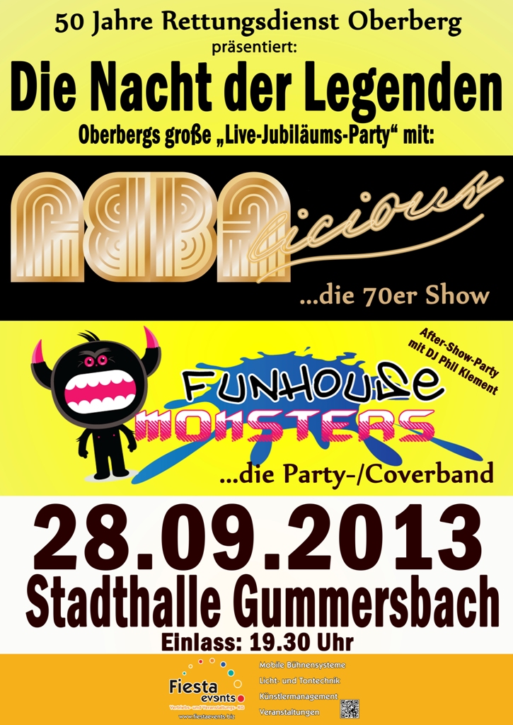 Flyer zur Jubiläumsparty 50 jahre rettungsdienst