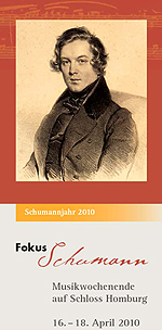 Titelseite des Flyers "Im Fokus: Schumann"