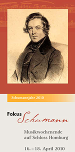 Titelseite des Flyers "Im Fokus: Schumann"
