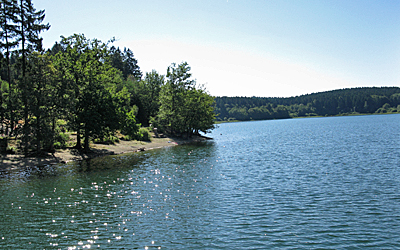 Badestelle Staumauer an der Bruchertalsperre. (Foto: OBK)