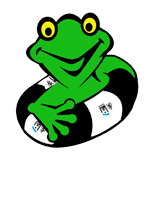 Frosch Badegewässer.