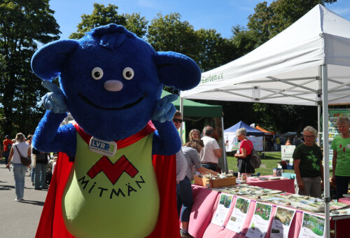 Maskottchen "Mitmän" des Landschaftsverbands Rheinland. (Foto: OBK)