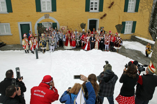 Im Fokus des Tollitätenempfangs standen die Oberbergischen Jecken. (Foto: OBK)