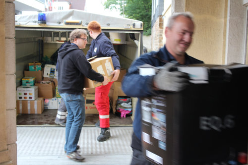 Spendenannahme am Hohenzollernbad in Gummersbach (Foto:OBK)