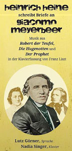 Ausschnitt aus Titelbild des Flyers Heinirich Heine schriebt Briefe an Giacomo Meyerbeer