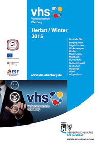 Titelbild des Programmheftes der VHS Oberberg Herbstsemester 2015/2016