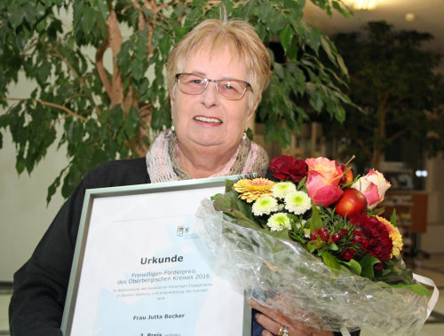 Preisträgerin Jutta Becker ist vielseitig ehrenamtlich aktiv. (Foto: OBK)