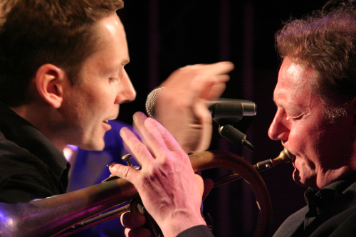 Schauspieler Olaf Reitz und Trompeter Martin Zobel. (Foto: Olaf Reitz)