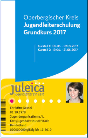 Titelausschnitt des Flyers Jugendleiterschulung 2017 des Oberbergischen Kreises (Foto: OBK)