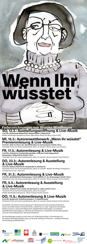 Plakat "Wenn ihr wüsstet ...". (Plakat: OBK, Illustration: Wiebke Windhagen)