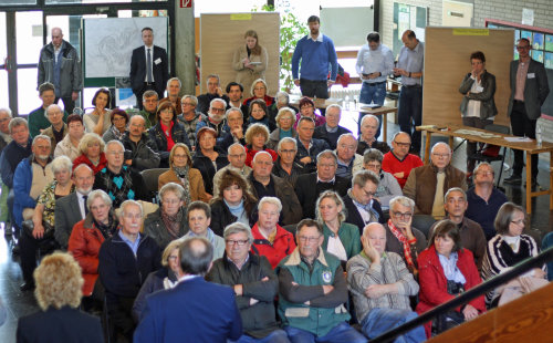 Die Beteiligung an der Bürgerversammlung zur Quartiersentwicklung war sehr groß. (Foto: OBK) 