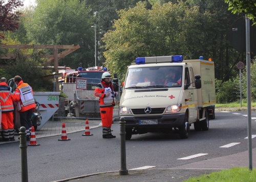 Das Deutsche Rote Kreuz und der Malteser Hilfsdienst beteiligten sich an der Übung. (Foto: OBK)