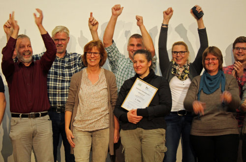 Hülsenbusch feiert den Erfolg (Foto: OBK).