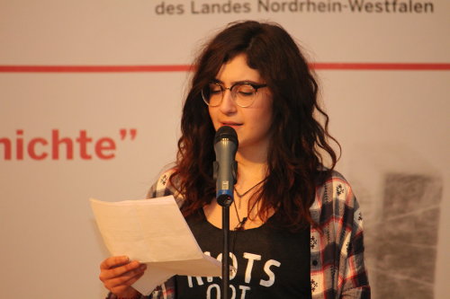 Miedya Mahmut überzeugte das Publikum mit ihrem Beitrag zum Thema Magersucht. (Foto: OBK)