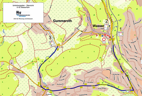 Übersichtsplan K 42 Wasserfuhr. (Grafik: OBK)