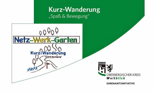 Ausschnitt aus Flyer Netz-Werk-Garten zum Angebot Kurz-Wanderung. (Grafik: OBK) 