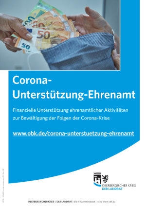 Plakat zur Corona-Unterstützung-Ehrenamt (Foto/Grafik: OBK)