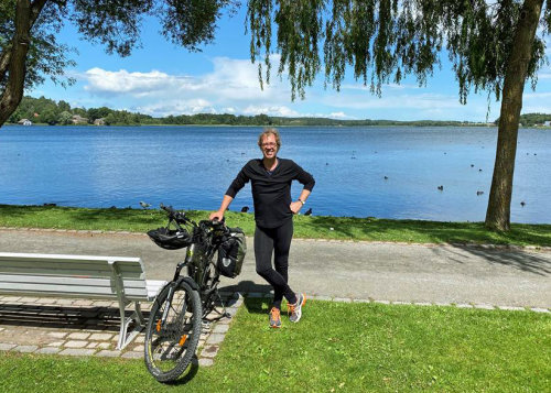Bürgermeister Michael von Rekowski war auch im Sommerurlaub mit dem Rad unterwegs. (Foto: Hansestadt Wipperfürth)
