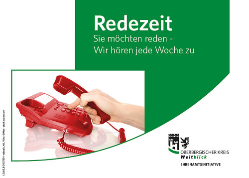 Titelbild des Flyers Redezeit. (Foto/ Grafik: OBK)