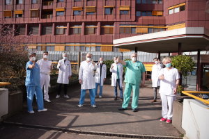 Der Krisenstab des Klinikum Oberberg: "Impfen, ja klar!" (Foto: Klinikum Oberberg)