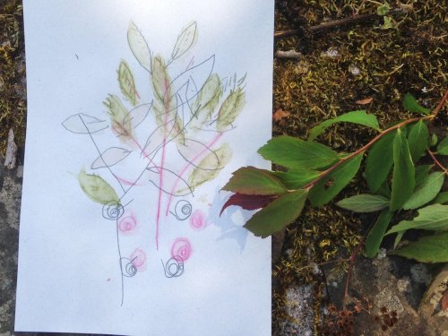 Eine colorierte Zeichnung aus dem Skizzenbuch von Sabine Herbst. (Foto: KUNSTWERKSTATT KÖLN)