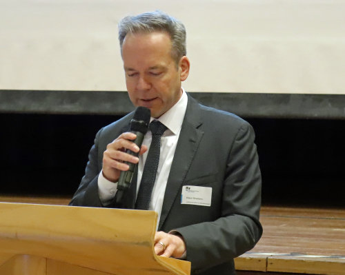 Kreisdirektor Klaus Grootens sprach über die Zielsetzung des Integrierten Mobilitätskonzeptes für den Oberbergischen Kreis. (Foto: OBK) 