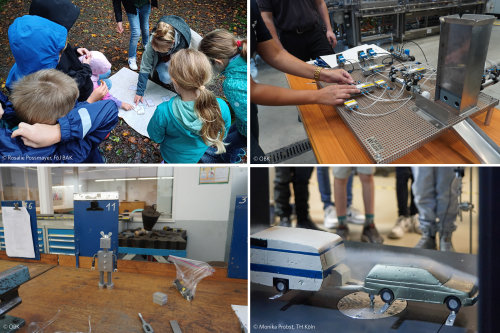 Rund 300 Schülerinnen und Schüler aller Altersklassen konnten in den Herbstferien zwischen 30 spannenden MINT-Angeboten wählen. (Fotocollage: OBK)