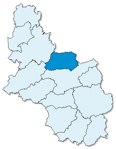 Diese Karte des Oberbergischen Kreises zeigt die Kommune Marienheide.
