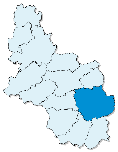 Diese Karte des Oberbergischen Kreises zeigt die Kommune Reichshof.