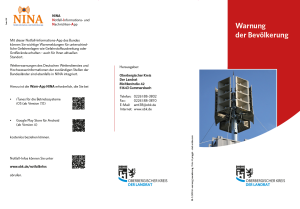 Flyer Warnung der Bevölkerung