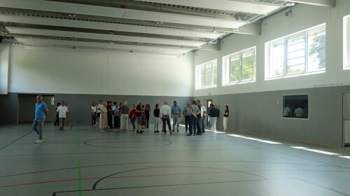 Der große Hallenraum im Erdgeschoss der neuen Sportstätte. (Foto: OBK) 
