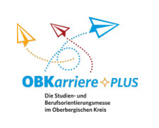 Logo der Messe OBKarriere PLUS - Verschiedene bunte Flieger starten in unterschiedliche Richtungen Logo der Messe OBKarriere PLUS - Verschiedene bunte Flieger starten in unterschiedliche Richtungen